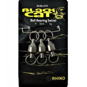 Ball Bearing Swivel #2 3pcs 135kg Black Cat