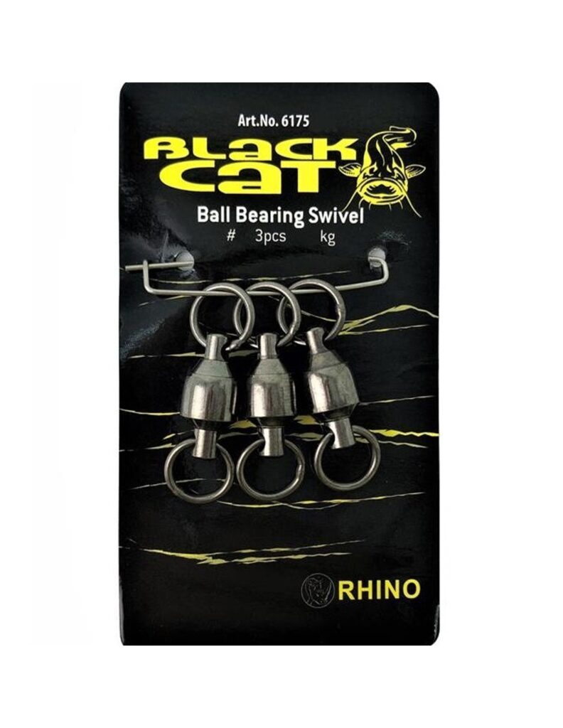 Ball Bearing Swivel #2 3pcs 135kg Black Cat